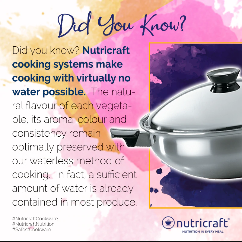 Waterless cookware not only saves money, energy, and time!