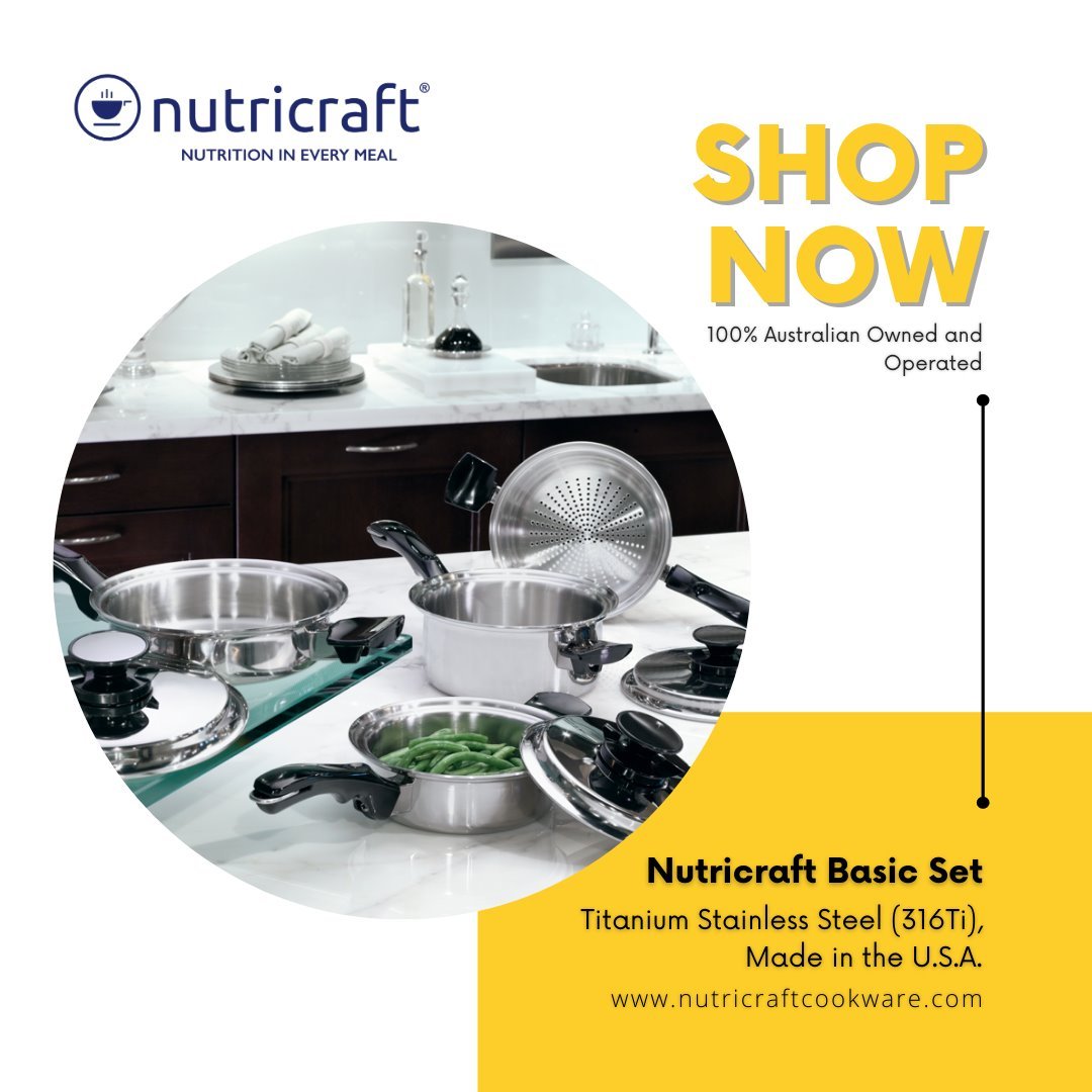 Nutricraft Basic Set, Titanium Stainless Steel (316Ti), Made in U.S.A.